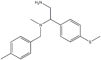 {2-amino-1-[4-(methylsulfanyl)phenyl]ethyl}(methyl)[(4-methylphenyl)methyl]amine Struktur