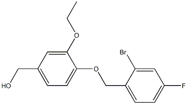 {4-[(2-bromo-4-fluorophenyl)methoxy]-3-ethoxyphenyl}methanol Struktur