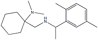 1-({[1-(2,5-dimethylphenyl)ethyl]amino}methyl)-N,N-dimethylcyclohexan-1-amine Struktur