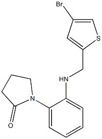 1-(2-{[(4-bromothiophen-2-yl)methyl]amino}phenyl)pyrrolidin-2-one Struktur