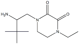 1-(2-amino-3,3-dimethylbutyl)-4-ethylpiperazine-2,3-dione Struktur