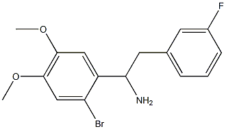 1-(2-bromo-4,5-dimethoxyphenyl)-2-(3-fluorophenyl)ethan-1-amine Struktur