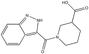 1-(2H-indazol-3-ylcarbonyl)piperidine-3-carboxylic acid Struktur