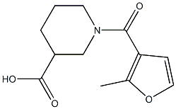 1-(2-methyl-3-furoyl)piperidine-3-carboxylic acid Struktur