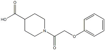 1-(2-phenoxyacetyl)piperidine-4-carboxylic acid Struktur