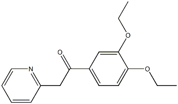 1-(3,4-diethoxyphenyl)-2-(pyridin-2-yl)ethan-1-one Struktur