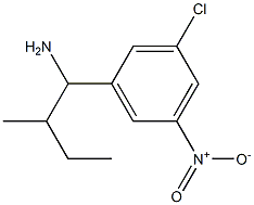 1-(3-chloro-5-nitrophenyl)-2-methylbutan-1-amine Struktur