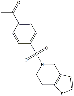 1-(4-{4H,5H,6H,7H-thieno[3,2-c]pyridine-5-sulfonyl}phenyl)ethan-1-one Struktur