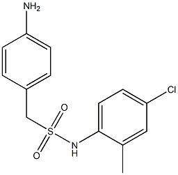 1-(4-aminophenyl)-N-(4-chloro-2-methylphenyl)methanesulfonamide Struktur