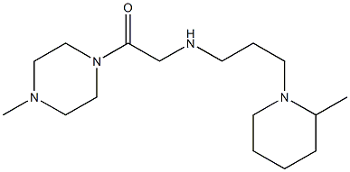 1-(4-methylpiperazin-1-yl)-2-{[3-(2-methylpiperidin-1-yl)propyl]amino}ethan-1-one Struktur