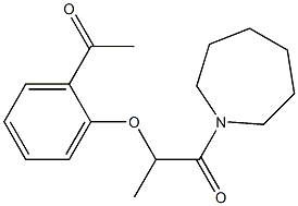 1-(azepan-1-yl)-2-(2-acetylphenoxy)propan-1-one Struktur