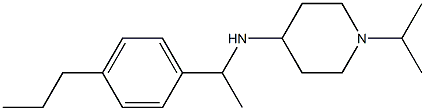 1-(propan-2-yl)-N-[1-(4-propylphenyl)ethyl]piperidin-4-amine Struktur