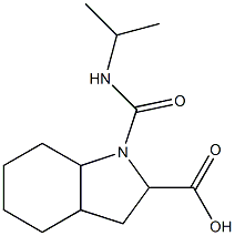 1-(propan-2-ylcarbamoyl)-octahydro-1H-indole-2-carboxylic acid Struktur