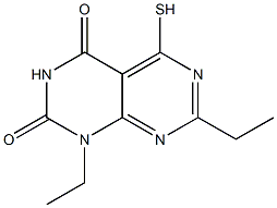 1,7-diethyl-5-mercaptopyrimido[4,5-d]pyrimidine-2,4(1H,3H)-dione Struktur