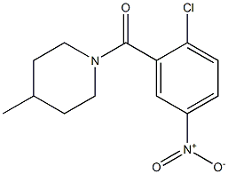 1-[(2-chloro-5-nitrophenyl)carbonyl]-4-methylpiperidine Struktur