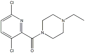 1-[(3,6-dichloropyridin-2-yl)carbonyl]-4-ethylpiperazine Struktur