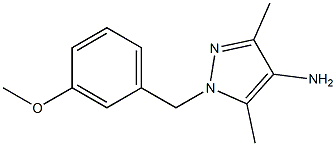 1-[(3-methoxyphenyl)methyl]-3,5-dimethyl-1H-pyrazol-4-amine Struktur