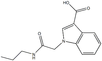 1-[(propylcarbamoyl)methyl]-1H-indole-3-carboxylic acid Struktur