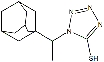 1-[1-(adamantan-1-yl)ethyl]-1H-1,2,3,4-tetrazole-5-thiol Struktur