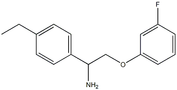 1-[1-amino-2-(3-fluorophenoxy)ethyl]-4-ethylbenzene Struktur