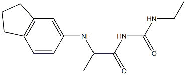 1-[2-(2,3-dihydro-1H-inden-5-ylamino)propanoyl]-3-ethylurea Struktur