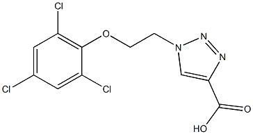 1-[2-(2,4,6-trichlorophenoxy)ethyl]-1H-1,2,3-triazole-4-carboxylic acid Struktur