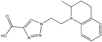 1-[2-(2-methyl-1,2,3,4-tetrahydroquinolin-1-yl)ethyl]-1H-1,2,3-triazole-4-carboxylic acid Struktur