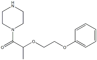 1-[2-(2-phenoxyethoxy)propanoyl]piperazine Struktur