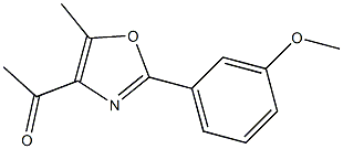 1-[2-(3-methoxyphenyl)-5-methyl-1,3-oxazol-4-yl]ethan-1-one Struktur