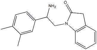 1-[2-amino-2-(3,4-dimethylphenyl)ethyl]-2,3-dihydro-1H-indol-2-one Struktur