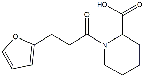 1-[3-(furan-2-yl)propanoyl]piperidine-2-carboxylic acid Struktur