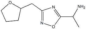 1-[3-(oxolan-2-ylmethyl)-1,2,4-oxadiazol-5-yl]ethan-1-amine Struktur