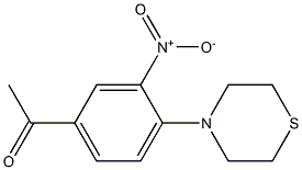 1-[3-nitro-4-(thiomorpholin-4-yl)phenyl]ethan-1-one Struktur