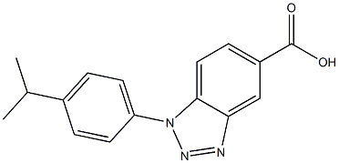 1-[4-(propan-2-yl)phenyl]-1H-1,2,3-benzotriazole-5-carboxylic acid Struktur