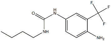 1-[4-amino-3-(trifluoromethyl)phenyl]-3-butylurea Struktur