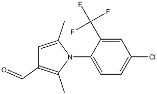 1-[4-chloro-2-(trifluoromethyl)phenyl]-2,5-dimethyl-1H-pyrrole-3-carbaldehyde Struktur