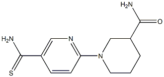 1-[5-(aminocarbonothioyl)pyridin-2-yl]piperidine-3-carboxamide Struktur