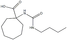 1-{[(butylamino)carbonyl]amino}cycloheptanecarboxylic acid Struktur