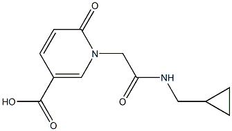 1-{[(cyclopropylmethyl)carbamoyl]methyl}-6-oxo-1,6-dihydropyridine-3-carboxylic acid Struktur