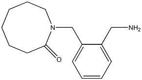 1-{[2-(aminomethyl)phenyl]methyl}azocan-2-one Struktur