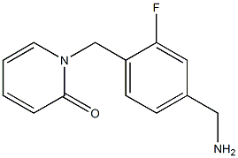 1-{[4-(aminomethyl)-2-fluorophenyl]methyl}-1,2-dihydropyridin-2-one Struktur