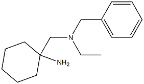 1-{[benzyl(ethyl)amino]methyl}cyclohexan-1-amine Struktur