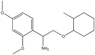 1-{1-amino-2-[(2-methylcyclohexyl)oxy]ethyl}-2,4-dimethoxybenzene Struktur