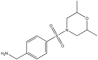 1-{4-[(2,6-dimethylmorpholin-4-yl)sulfonyl]phenyl}methanamine Struktur