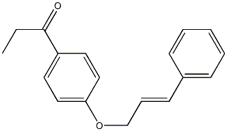 1-{4-[(3-phenylprop-2-en-1-yl)oxy]phenyl}propan-1-one Struktur