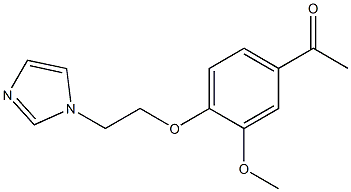 1-{4-[2-(1H-imidazol-1-yl)ethoxy]-3-methoxyphenyl}ethan-1-one Struktur