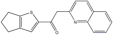 1-{4H,5H,6H-cyclopenta[b]thiophen-2-yl}-2-(quinolin-2-yl)ethan-1-one Struktur