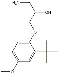 1-amino-3-(2-tert-butyl-4-methoxyphenoxy)propan-2-ol Struktur