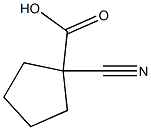 1-cyanocyclopentane-1-carboxylic acid Struktur