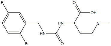 2-({[(2-bromo-5-fluorophenyl)methyl]carbamoyl}amino)-4-(methylsulfanyl)butanoic acid Struktur